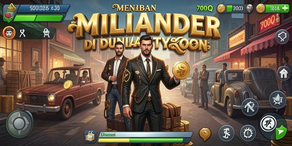 Screenshot gameplay 700Q yang menampilkan pengalaman Tycoon yang seru.