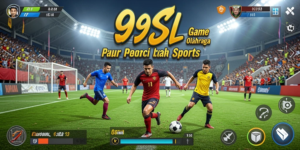Tampilan gameplay mendebarkan dari 99SL, penuh aksi olahraga.