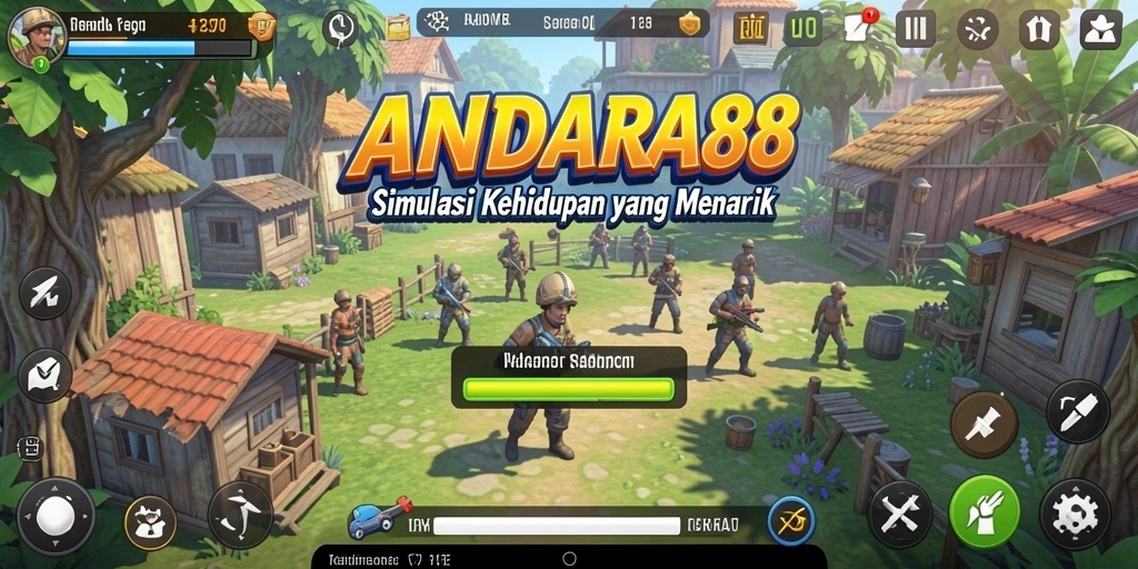 Tangkapan layar utama gameplay yang menampilkan dunia virtual yang kaya.