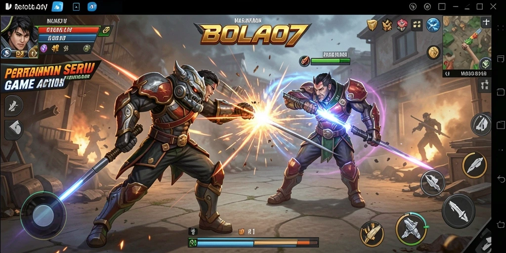 Screenshot utama BOLA07 menampilkan aksi seru dalam gameplay.