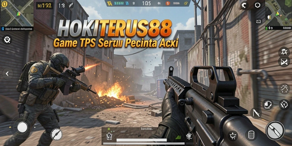 Screenshot HOKITERUS88 menampilkan aksi seru dalam pertempuran TPS.