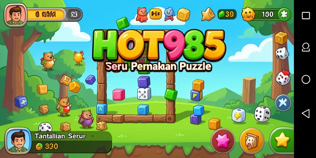 Tampilan gameplay menarik dari HOT985 dengan tantangan Puzzle.