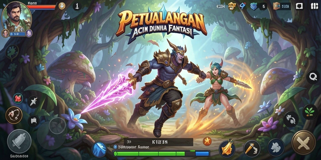 Tampilan gameplay K234 yang menakjubkan dalam dunia ARPG yang interaktif.