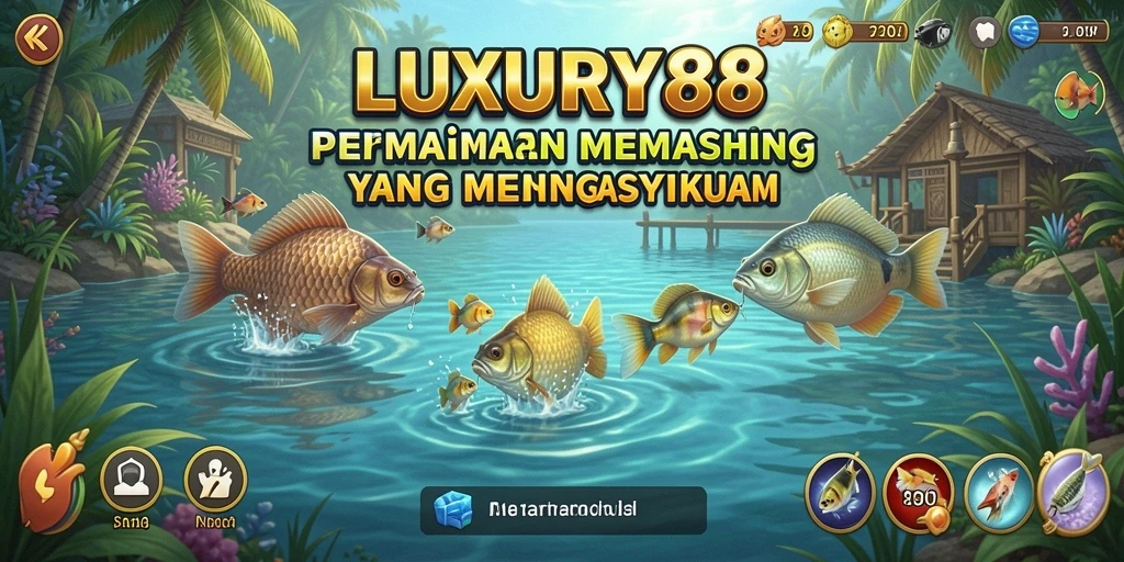 Tampilan gameplay memancing yang seru di LUXURY88.
