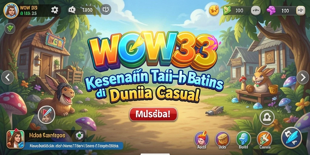 Tampilan gameplay WOW33 yang cerah dan menyenangkan.